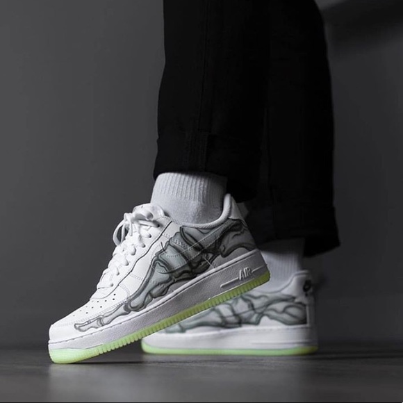 Nike Shoes - Nike air force1 glow skeletal force sneakers